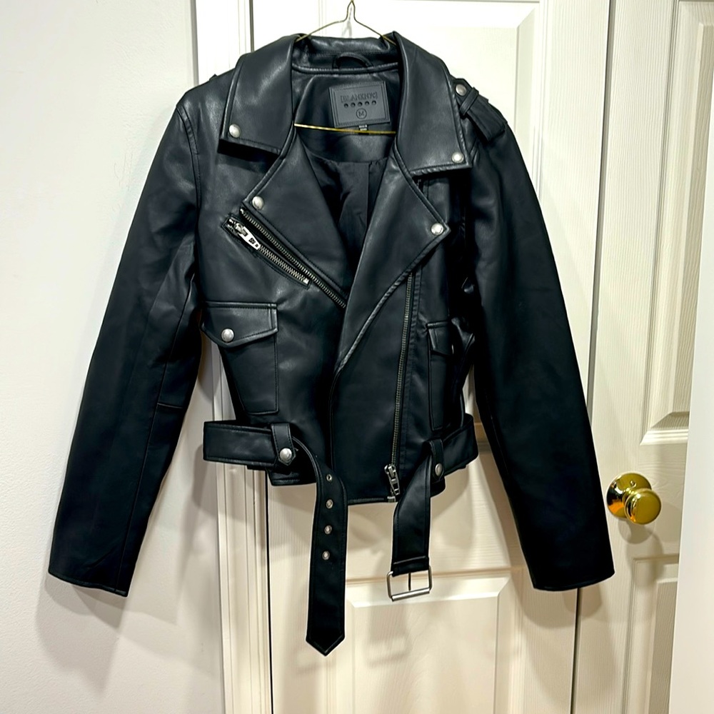 BLANK NYC Black Leather Jacket M